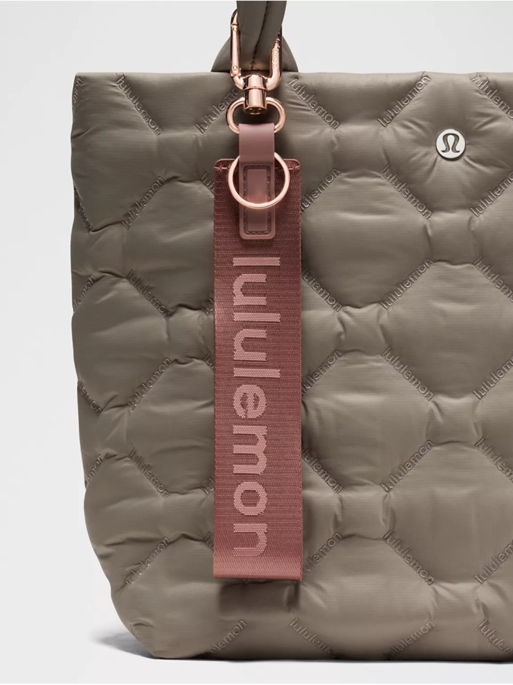 lululemon athletica Never Lost Keychain in Red Clay/Tea Rose